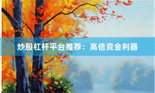 炒股杠杆平台推荐：高倍资金利器